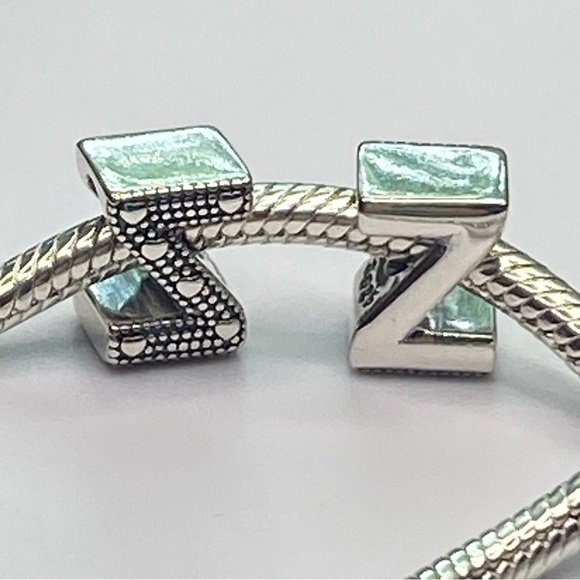 Sterling Silver Letter Z Charm - Picture 3 of 8
